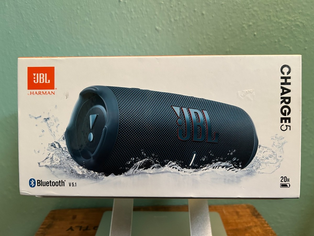 JBL Charge 5 Portable Bluetooth Speaker System - Blue for