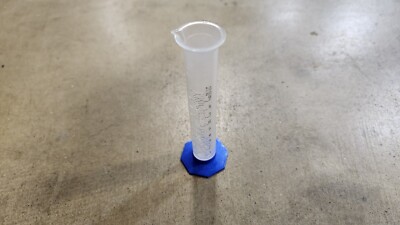 NALGENE 10mL Plastic TC/TD Single Scale Graduated Cylinder Pour Spout 4-3/8  H