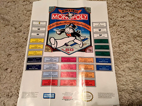 Monopoly (NES, 1991) Original Game cartridge, poster, manual & sleeve. Tested