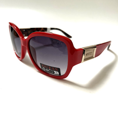 New Original GUESS Butterfly Sunglasses GO00043 Acetate Red Leopard Animal Print
