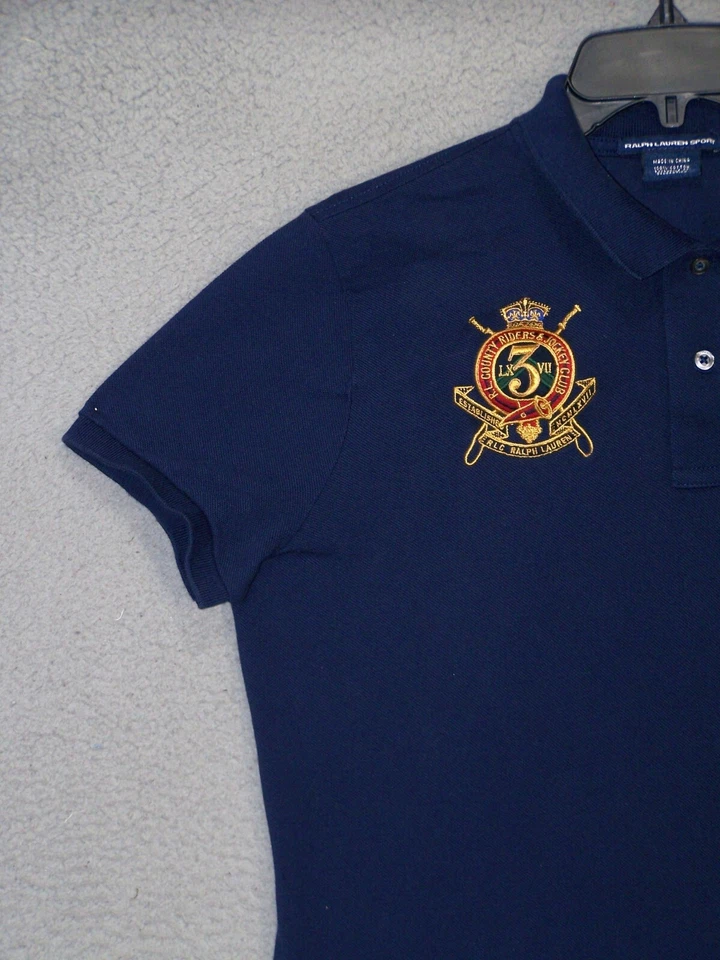Polo Ralph Lauren Juvenil XL Azul Condado Jinetes Jockey Club Logo Unisex Foto 3 de 4