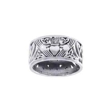 Celtic Irish Claddagh Trinity 925 Sterling Silver Ring Traditional Heart Jewelry