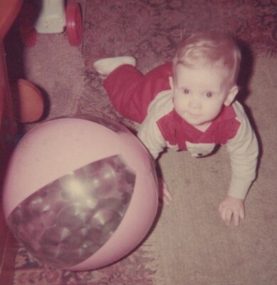 1960s Baby Pink Ball Rug Playful Room Cozy Atmosphere