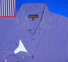 BEN SHERMAN MENS SHIRT 14.5 32-33 S PURPLE LAVENDER STRIPED
