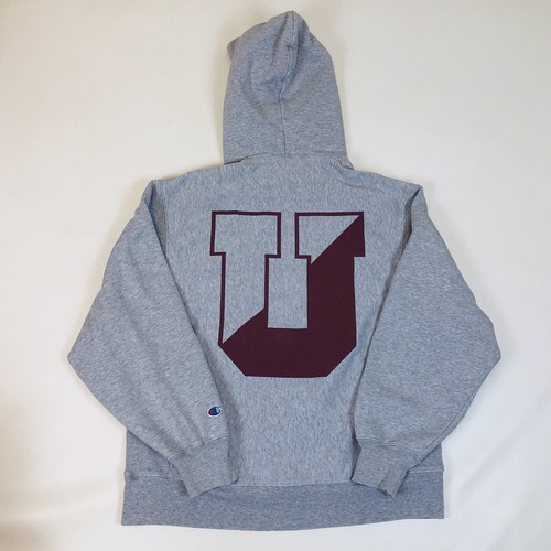 Union College Champion Double Sided Gray Hooded Sweatshirt Adult Size Medium - Picture 8 of 10