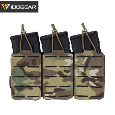 IDOGEAR Tactical LSR 556 Mag Pouch Triple Mag Carrier MOLLE Pouch Airsoft Army