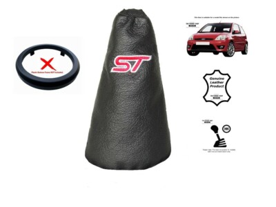 Acquista Copertura Della Leva Del Cambio Per Ford Fiesta MK6 Fusion Shift Boot Pomello Del Cambio Per Auto In Pelle Gear Shifter Boot Copertura Antipolvere Gear Ghetta Nero Rosso In Italia A - Foto 3