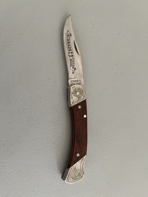 Vtg Schrade SCM-7 CUSTOM Folding Lock-Back Hunter Knife W Vtg Schrade SCM-7 CUSTOM Folding Lock-Back Hunter Knife W