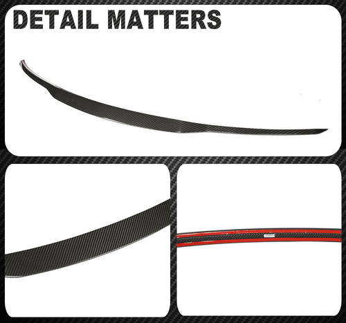 Dry Carbon Heckspoiler Lippe Middle Spoiler Passt für BMW F95 X5M LCI 2023-2024 - Picture 11 of 11