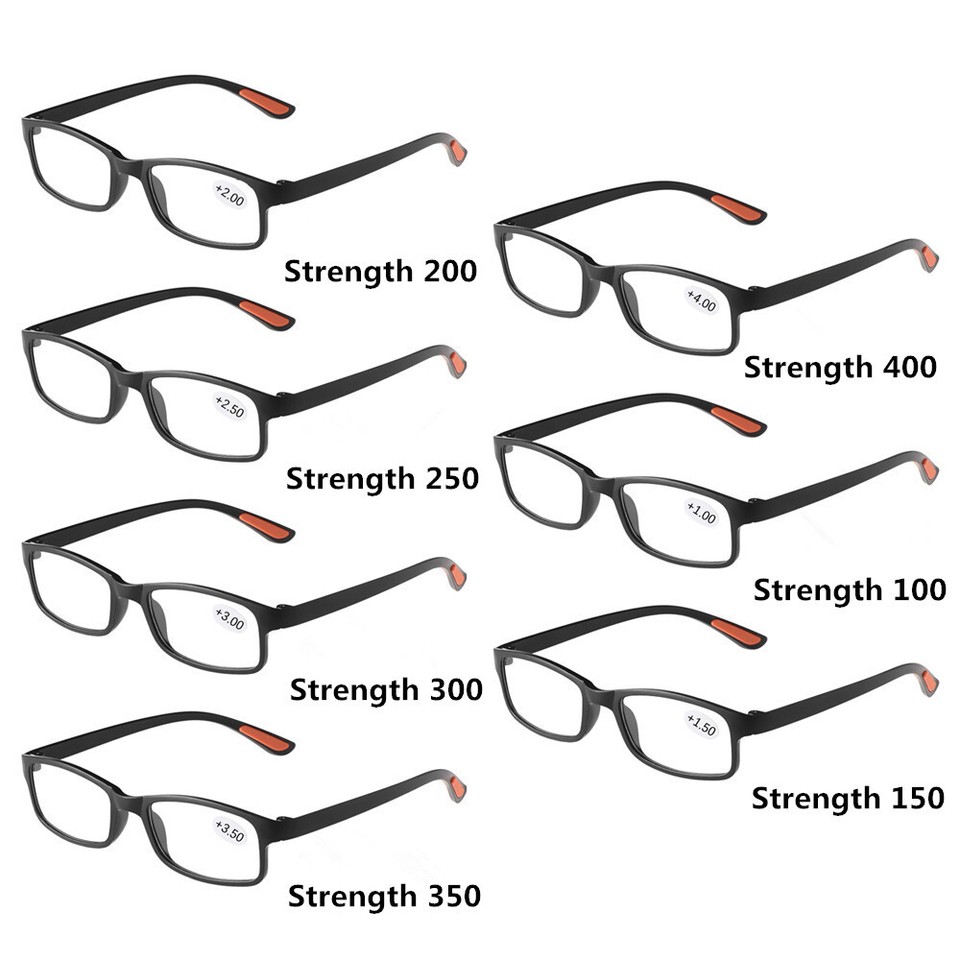 Flexible Ultra Light +1.00+4.0 Diopter Reading Glasses Vision Care