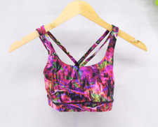 Lululemon Energy Bra Multicolor Criss Cross Strap Sports Size 2