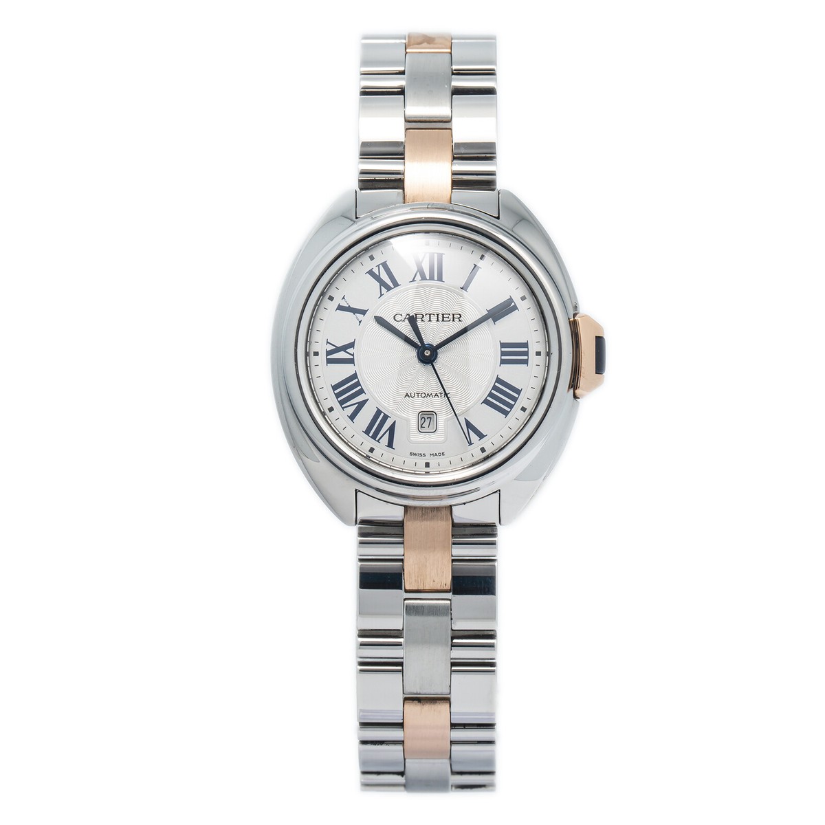 Cartier Cle De W2CL0004 3867 NEW 18k Rose Gold Steel Automatic