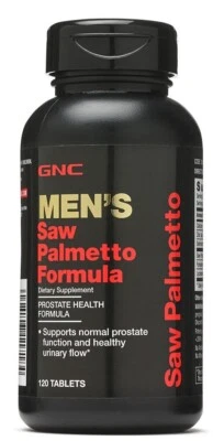 GNC Men's Saw Palmetto Formula, 120 Tablets, Supports Prostate Function