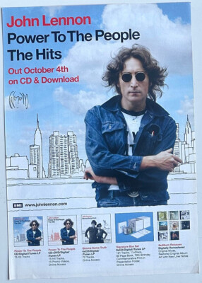 JOHN LENNON - POWER TO THE PEOPLE 2010 Full page UK magazine ad