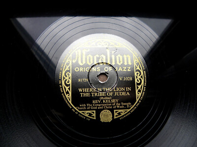 0298/ REVEREND KELSEY-Where is the lion in the tribe of Judea-78rpm Schellack