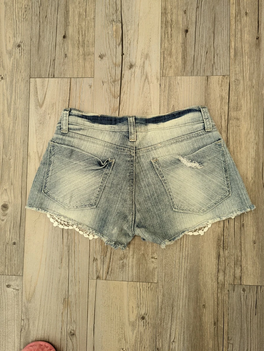 Distressed booty sale shorts