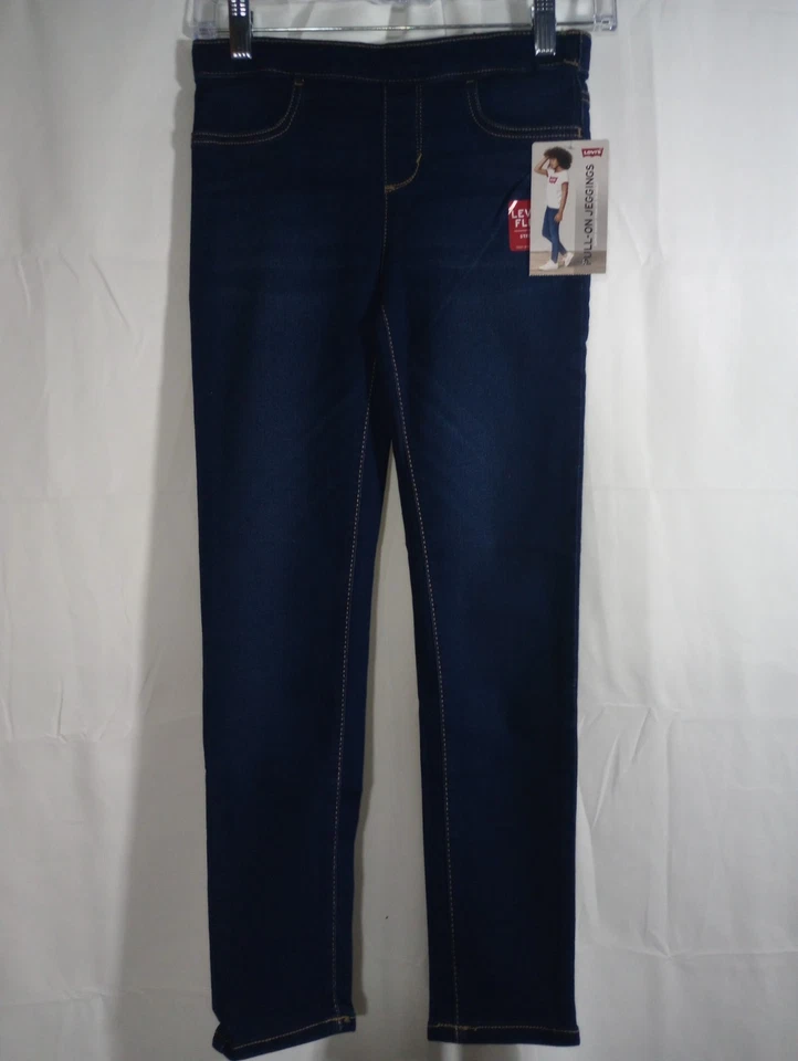 Nuevo con etiquetas Levi’s Girls Flex Pull-On Jeggings - Azul Denim, Talla 10 Regular, Ajuste Elástico Foto 2 de 4