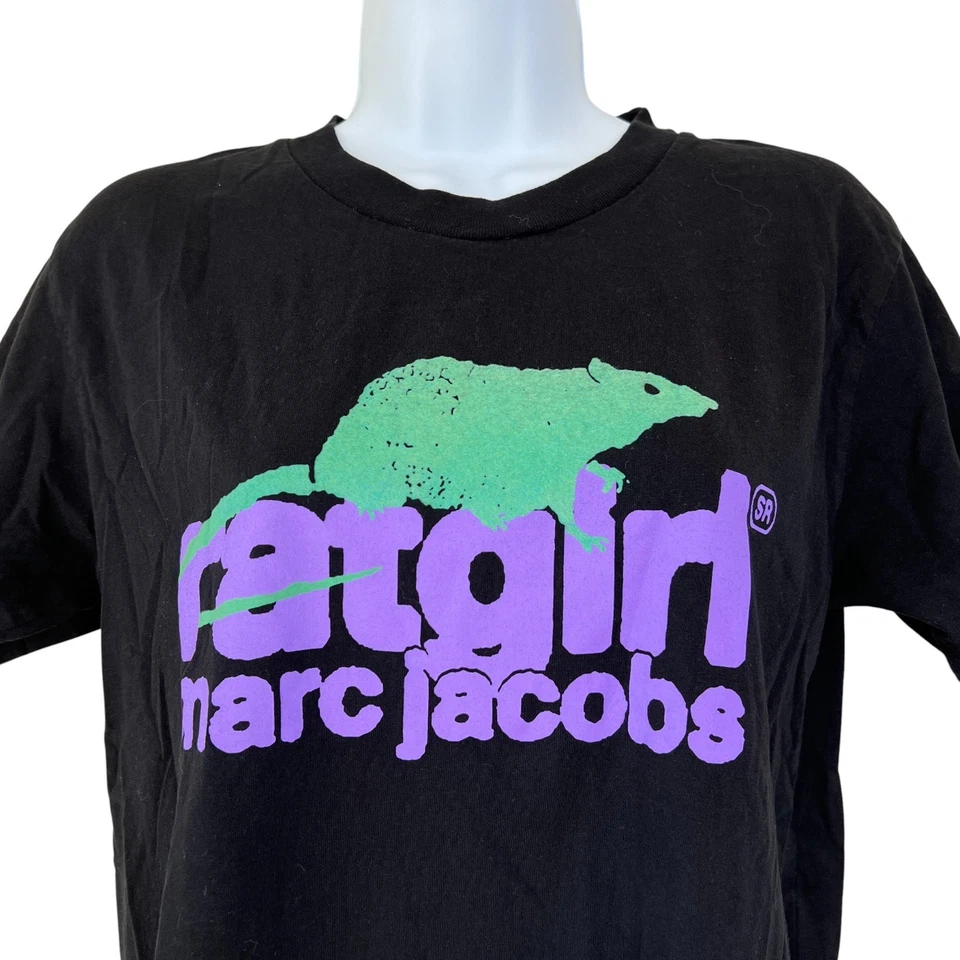 Camiseta Marc Jacobs X Stray Rats Ratgirl Negra Talla Pequeña Gótica Alternativa Emo Foto 2 de 4