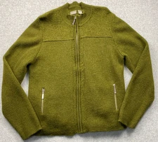 Field Gear Women's Size XL 100% Wool Full Zip Cardigan Sweater (Zip Pocket)