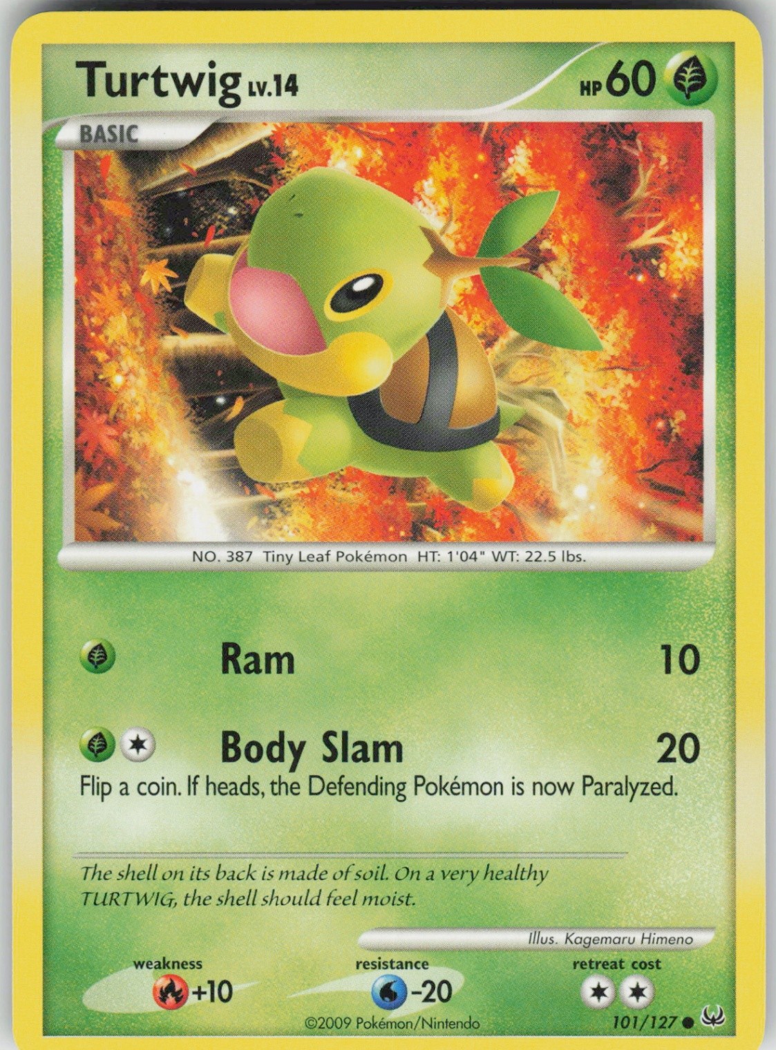 Pokemon Turtwig 101/127 Platinum Common NM