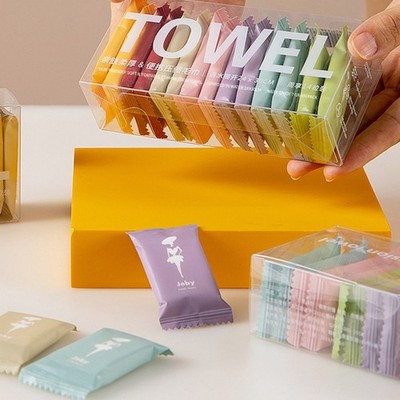14pcs/box Disposable Washcloth Portable Pure Cotton Face Cleansing Beauty Towel