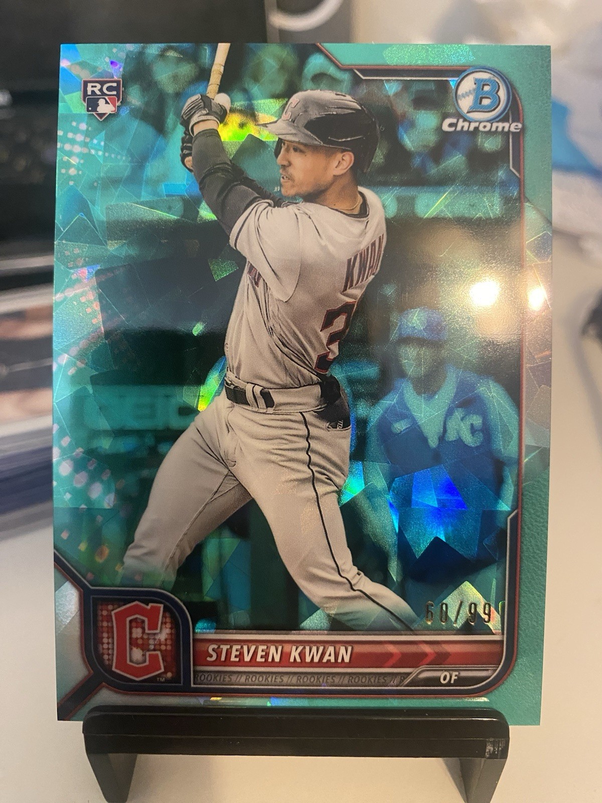 2022 BOWMAN CHROME SAPPHIRE EDITION STEVEN KWAN #39 AQUA /99 (RC)
