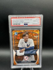 2023 Bowman Chrome Sapphire Image Variation Spencer Jones SP /75 Orange PSA10