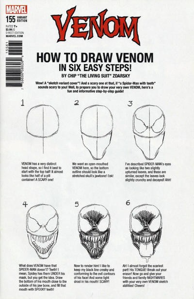 Venom (2016) # 155 Cover G (9.0-VFNM) How to Draw Variant 2017