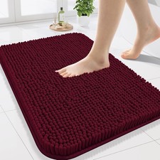 Bathroom Rugs 24x16 Extra Soft Absorbent Shaggy Chenille Bath Rugs Machine