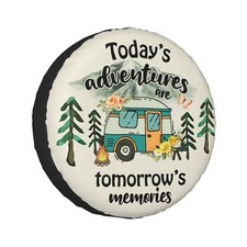 Spare Tire Cover for RV Camper Adventure, 14 inch Adventure Memories