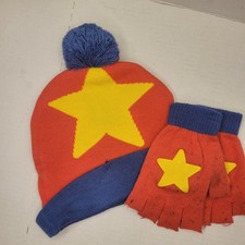 Steven Universe Cartoon Network Star Winter Beanie with Gloves. Hot Topic