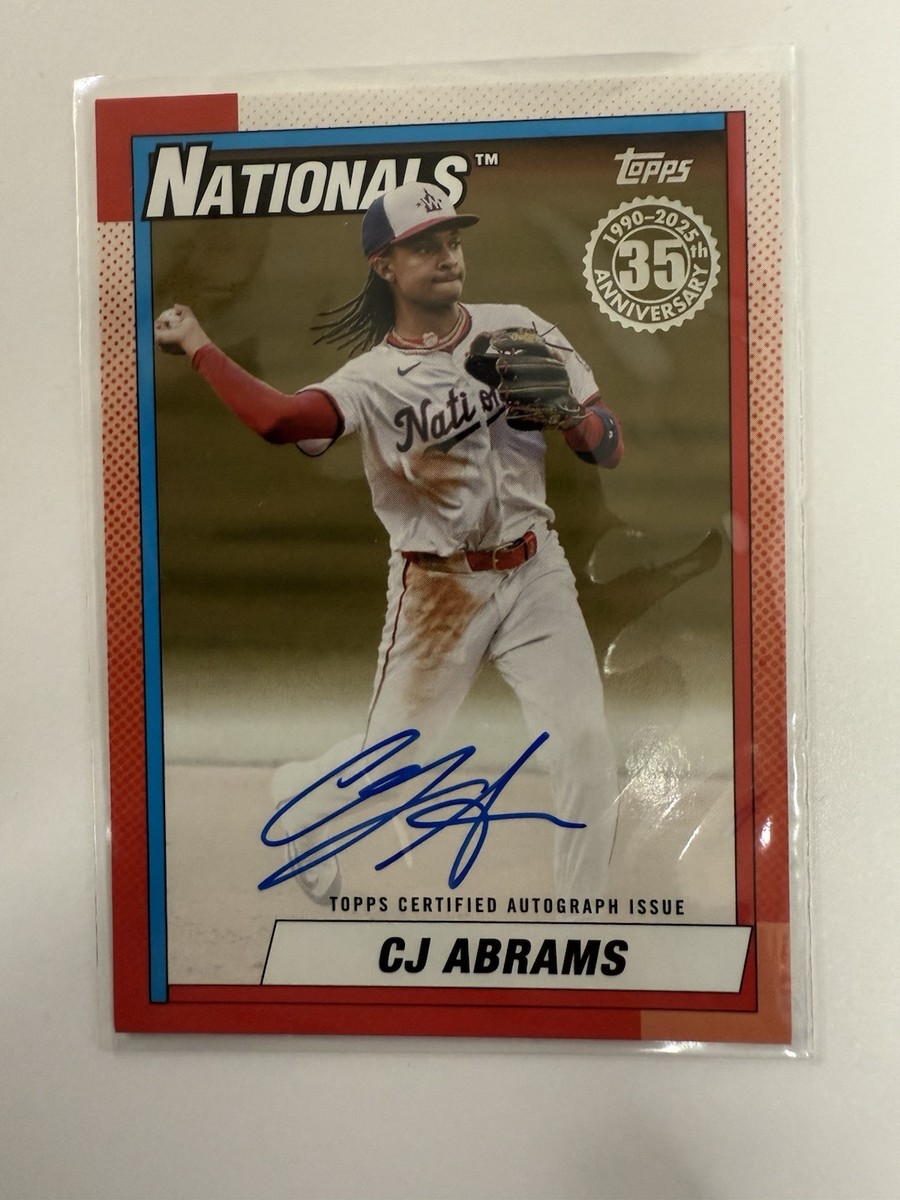 2025 Topps Series 1 1990 Topps Gold Auto 02/50 CJ Abrams