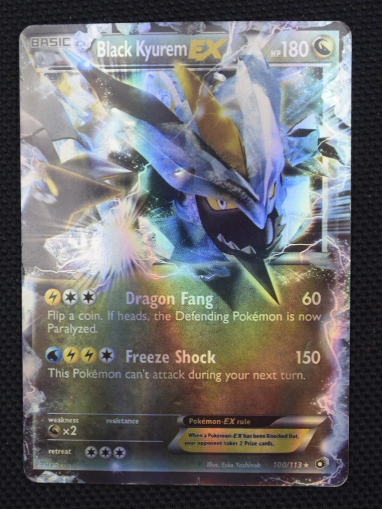 Black Kyurem EX 100/113 Ultra Rare Legendary Treasures Pokemon Card 2013  Holo