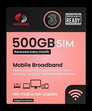 Three & Vodafone 500GB per month 5G Data SIM | Exp Jul 2028 Prepaid + preloaded