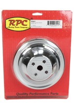 RPC R9601 Chrome SB Chevy 283-350 V8 Double Groove Water Pump Pulley – SWP Upper