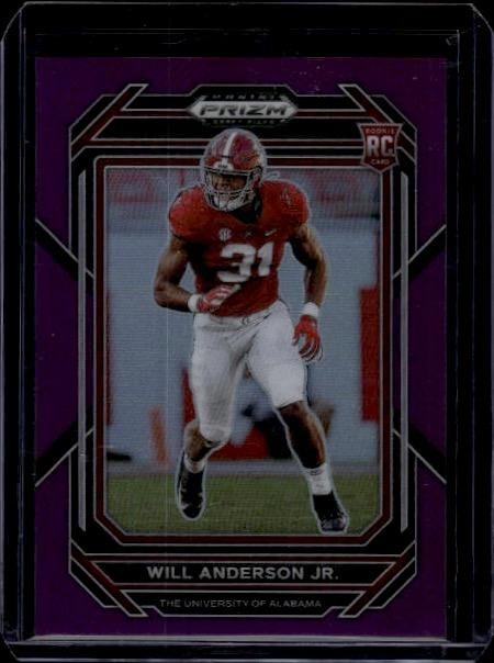 2023 Panini Prizm Draft Picks #162 Will Anderson Jr. Prizms Purple #/75