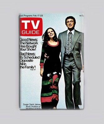 Rock Hudson Susan St James TV Guide 1973 - 2''x3'' Fridge MAGNET