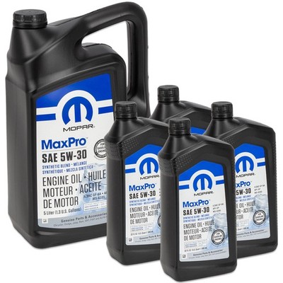 5L + 4x 946ml MOPAR 5W-30 Motoröl CHRYSLER DODGE JEEP RAM FIAT ALFA ROMEO