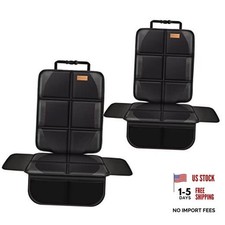 Car Seat Protector 2 Pack, Anti Slip Child Seat Protection 2 Pack Black