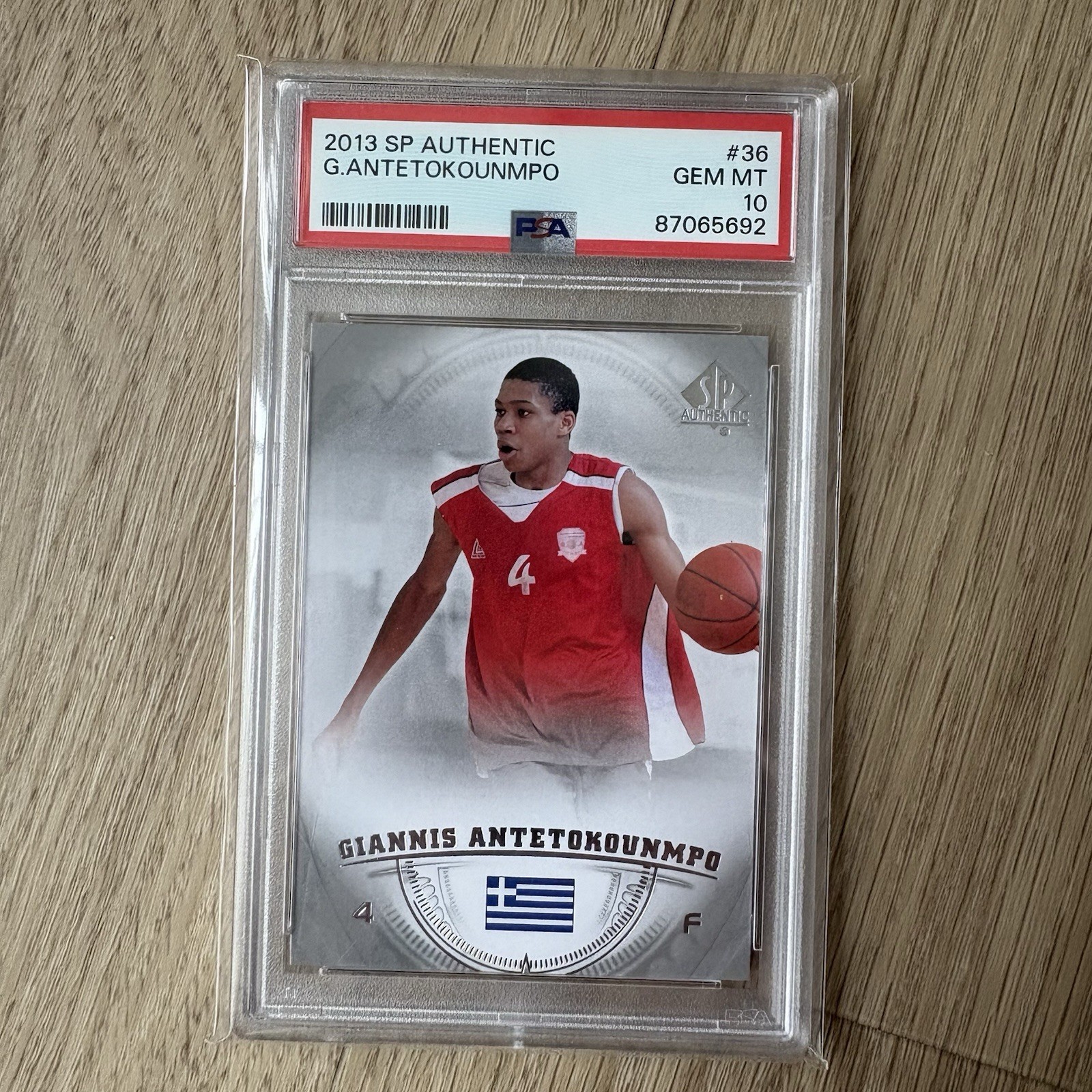 2013-14 SP Authentic Giannis Antetokounmpo PSA 10 Bucks Greece #36