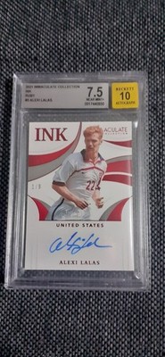 2021 Immaculate Collection Alexi Lalas #1/8 BGS 7.5/Auto 10