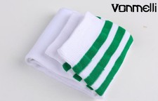 Vonmelli Women's Knee - High Socks with Green Stripes