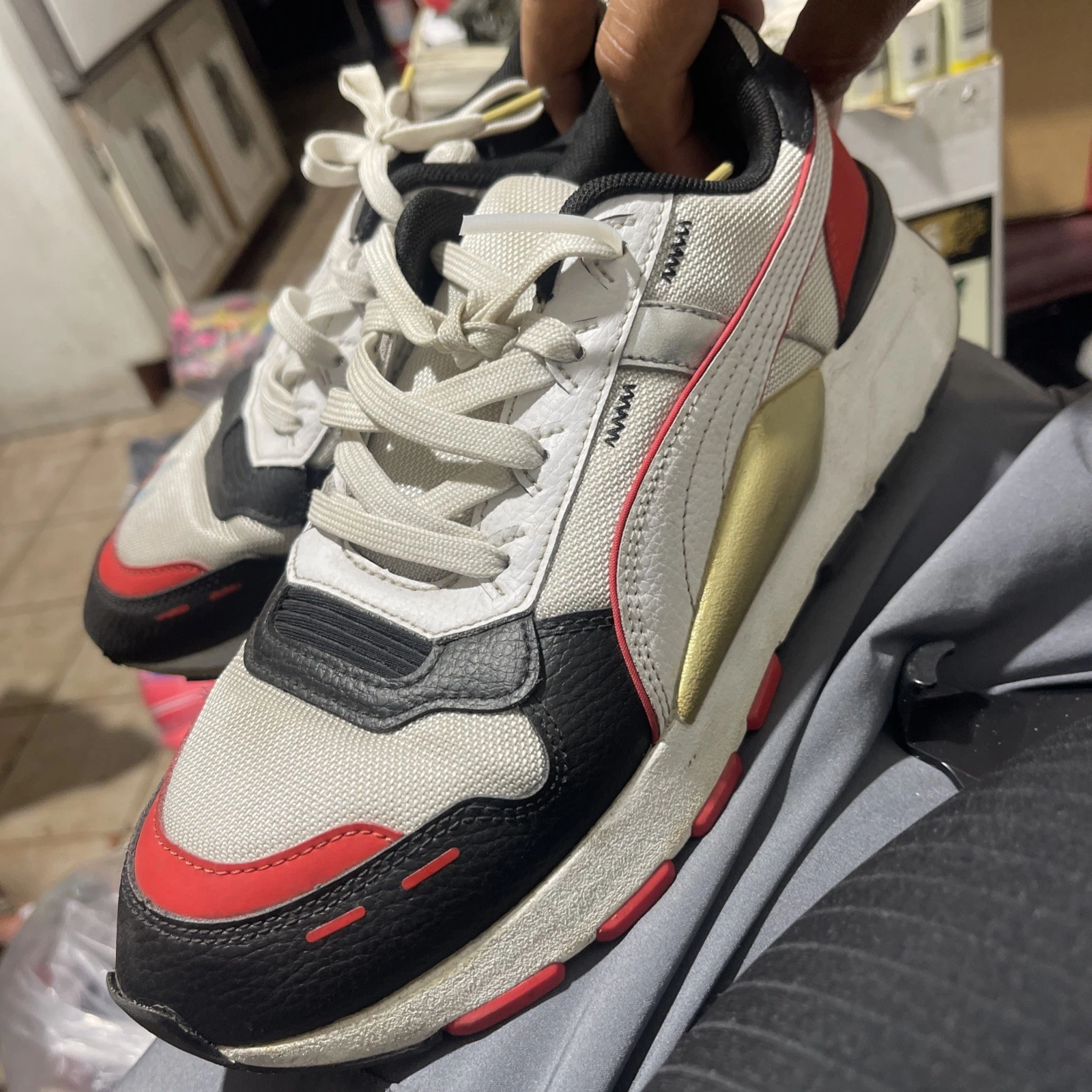 Scarpe casual sneakers uomo Puma Mirage Sport Go For stringate bianche