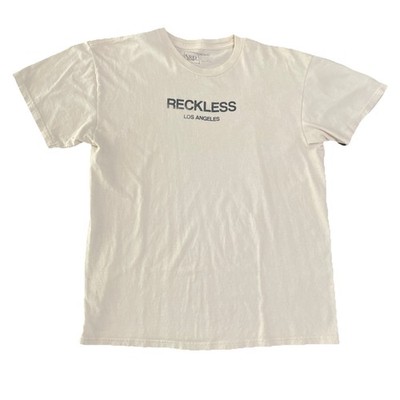 Young & Reckless T Shirt Size Medium Reckless Los Angeles tee off white color