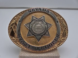 Nevada Highway Patrol StateTrooper Belt Buckle Limited Edition #216 Custom Cast