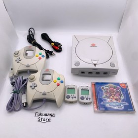 Sega Dreamcast Console System HKT-3000 White Controllers NTSC-J Japan Tested