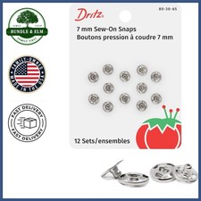 12 Nickel-Plated Brass Snaps for Strong Garment Fastening and Closure Solutions