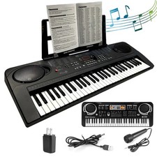 61 Key Electric Digital Piano Kids Beginner Player Mic Portable Music Keyboard