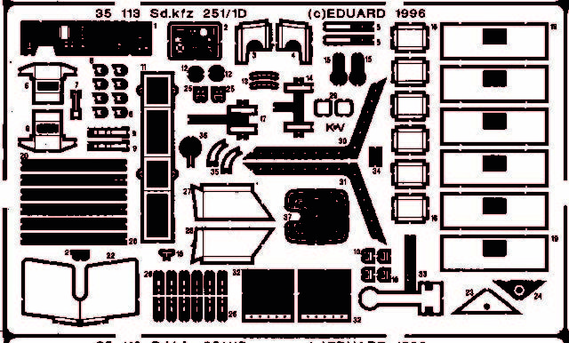 Eduard Accessories 35113 - 1:35 Sd.Kfz. 251/1 Ausf. D Detail Kit - New