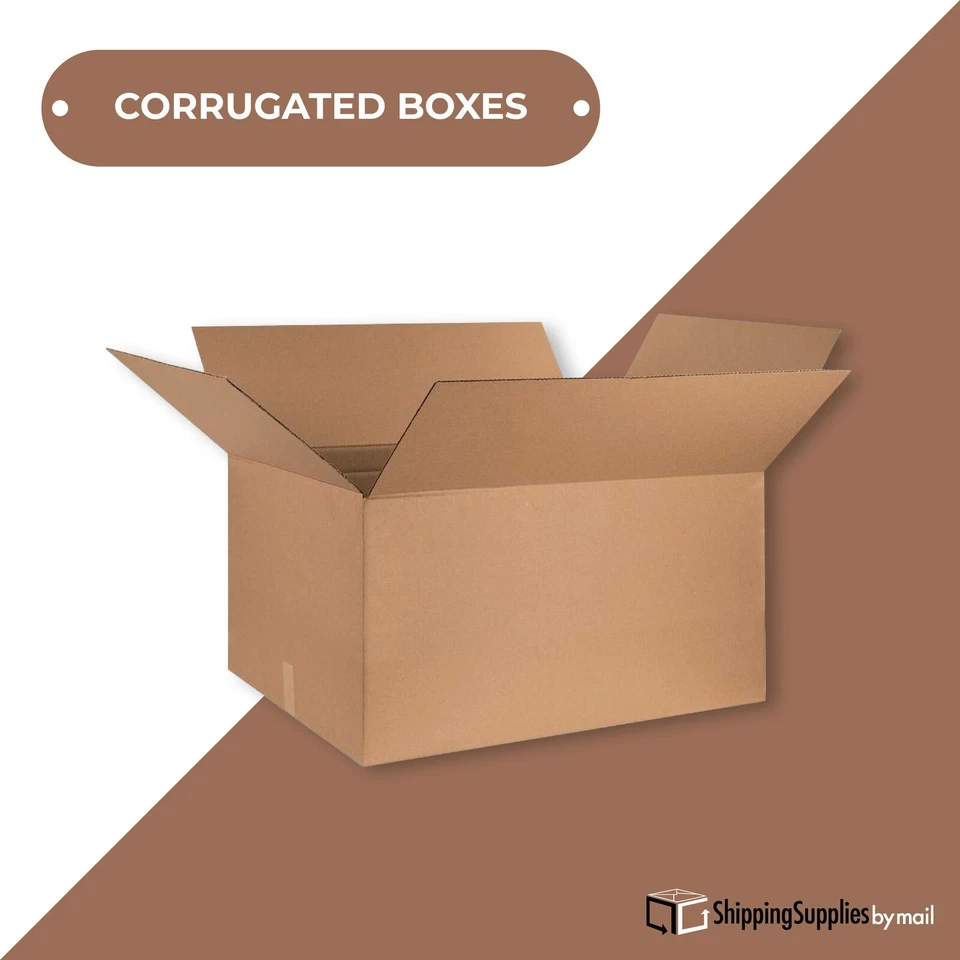 25 Boxes 21 3/8 x 15 5/8 x 6 3/8" Corrugated Shipping Boxes ECT-32 Brown Cartons - Image 2 of 4